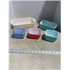 Image 1 : Fireking dish and 4 Pyrex dishes 1 with lid