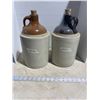 Image 1 : 2 whiskey jugs 1 has crack see pics
