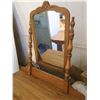 Image 3 : vintage wooden dresser with mirror - dresser: 32"x17.5"x35"H, mirror: 30"H