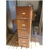 Image 1 : vintage oak filing cabinet - 15"x24.5"x52"H