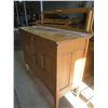 Image 2 : vintage wooden buffet/dresser (missing mirror glass) - buffet: 48"x20.5"x41"H, mirror frame: 12"