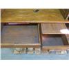 Image 6 : vintage single pedestal roll top desk with key - 36"x26"x45.5"H