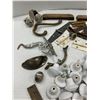 Image 2 : Lot of Vintage Hardware, over 40 white porcelain knobs, etc.