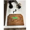Image 4 : Long box, oak telephone and parts - sold as is