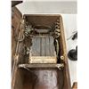 Image 5 : Long box, oak telephone and parts - sold as is