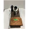 Image 7 : Long box, oak telephone and parts - sold as is