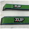 Image 2 : 2 Metal, "7up" signs - 19"x2.5"