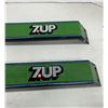 Image 3 : 2 Metal, "7up" signs - 19"x2.5"