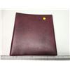 Image 1 : Deluxe maroon presentation binder, with plastic pages for bank notes