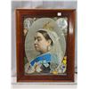 Image 1 : "Queen Victoria" coloured framed portrait - 22"x27.5"H - Solid wood frame