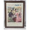 Image 1 : 1975 framed Coca-Cola advertisement - 20.5"x28.5H