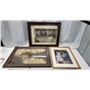 Image 1 : 3 Large vintage framed pictures