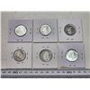 Image 2 : 6 Canadian 25 cent coins