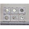 Image 1 : 6 Canadian 25 cent coins