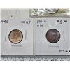 Image 2 : 2003 ICCS graded Canadian nickel & 3 Canadian pennies