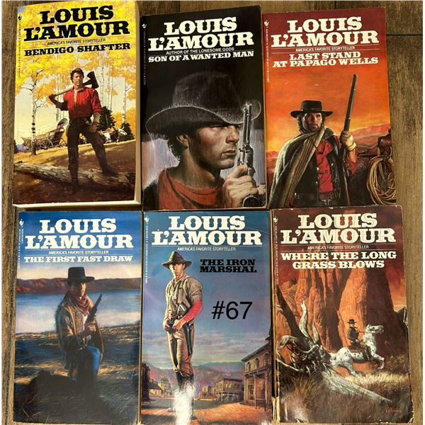 Collection of 6 Louis L`Amour books Authentic West