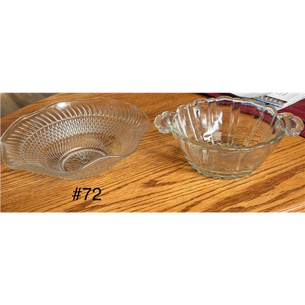 Vintage cut glass serving bowls