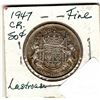 Image 1 : 1947, CR7, 50 CENT PIECE