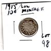 1915, 10 CENT, LOW MINTAGE