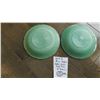 Image 2 : SET OF 2, ALICE -JADEITE, OVEN GLASS, 6” SAUCERS