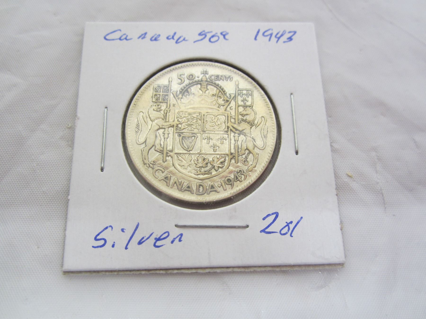 Canadian Silver 1943 Fifty Cent Piece Schmalz Auctions