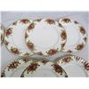 Image 2 : 8 Royal Albert Old Country Roses Dinner Plates 10 ¼ inches