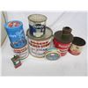 Image 2 : Lot of 9 Vintage Cans