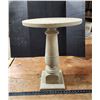 Image 1 : Beige pedestal table - 24"H x 17"W