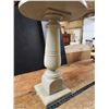 Image 3 : Beige pedestal table - 24"H x 17"W