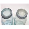 Image 4 : 2 Colored glass "Crown" mason jars