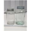 Image 1 : 2 Vintage jars - Green Imperial & clear "Ball" jar