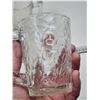 Image 3 : 4 clear glass, embossed coffee cups