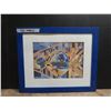 Image 1 : 23x19 " Jason sand abstract framed art