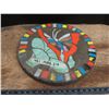 Image 1 : stained glass sidewalk stone 18" diameter