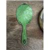 Image 5 : lot of makeup mirrors and desk mirrors unique faux marble green hand held mirror