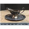 Image 1 : HBC India brass creamer with tray and serving spoon