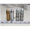 Image 1 : 4 Bullet shaped, vintage lighters