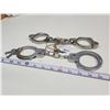 Image 2 : Pair of Handcuffs, c/w keys - 1 is Antique (Pat 1899)