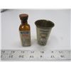 Image 1 : formaldehyde measuring cup and iodine bottle