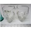 Image 3 : embossed Coca-Cola glass and 2 skull cups