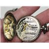 Image 13 : 4 Small pocket watches - For parts/repair - 3 silver cases, 1 gold tone