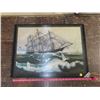 Image 1 : sea witch 3D masted nautical ship framed string art by Stuart leech 23"x17"