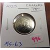 Image 1 : 2023 Charles III 5 Cents. First issue for King Charles III. MS-63 from a mint roll.