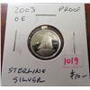Image 1 : 2003 Old Effigy 10 Cents. Proof. Sterling Silver. Bright White with Ultra Heavy Cameo.