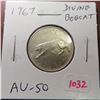 Image 1 : 1967 Diving Bobcat 25 Cents. Rotated Die. AU-50. Scarce.