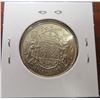Image 2 : 1952 Canadian Silver 50 Cents. Last issue of King George VI. EF-40.