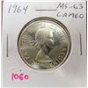 Image 1 : 1964 Canadian Silver 50 cents. MS-63 with Cameo.