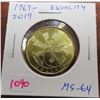 Image 1 : 1969 – 2019 Equality Loonie Dollar. 50th Anniversary of the decriminalization of homosexuality in Ca