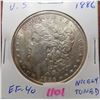 Image 1 : U.S. 1886 Morgan Silver Dollar. Philadelphia Mint. EF-40. Nicely Toned.