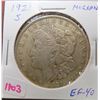 Image 1 : U.S. 1921S Morgan Silver Dollar. San Francisco Mint. EF-40.